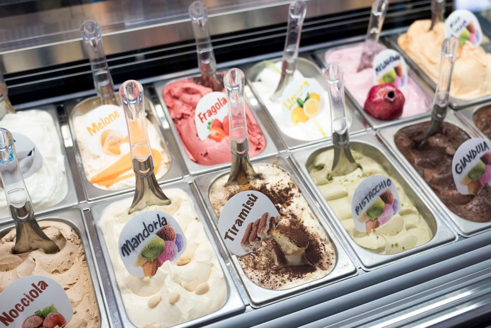 gelati ice creams in taormina, sicily, italy