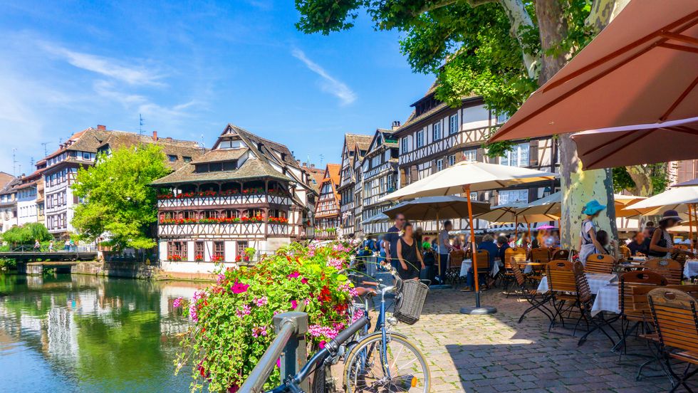 traditional colorful houses in la petite france