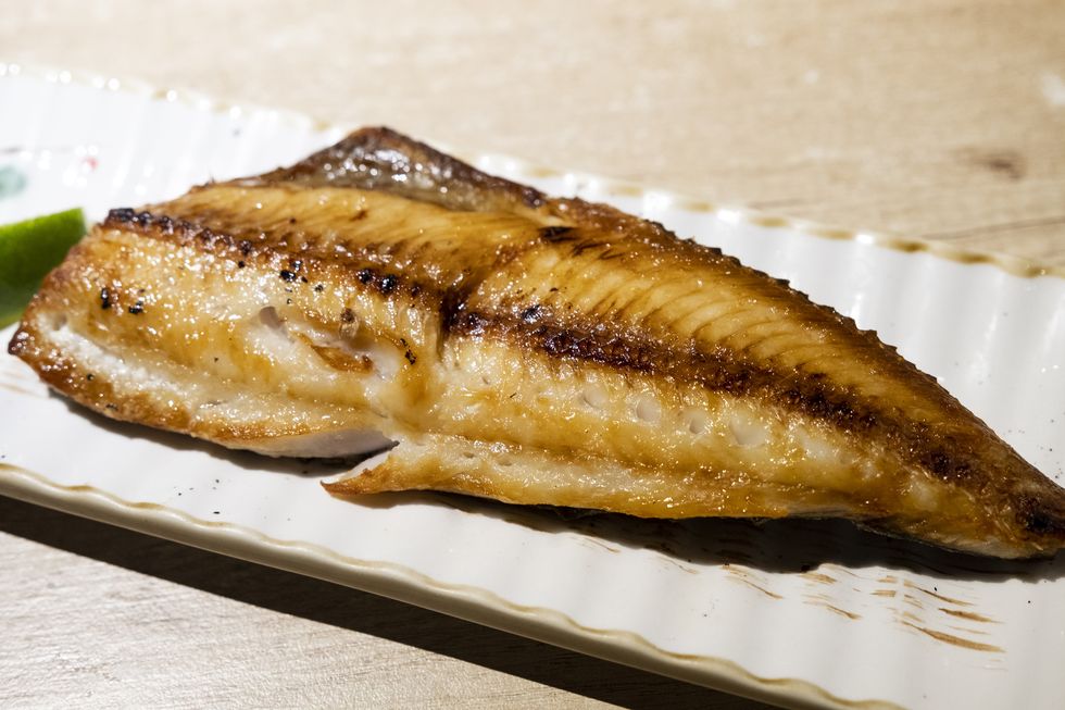traditional japanese cuisine, japanese style grilled mackerel
