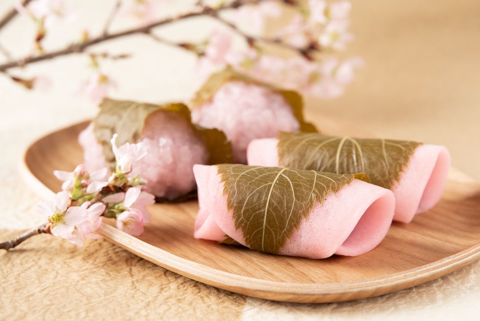 traditional japanese sweets  sakura mochi