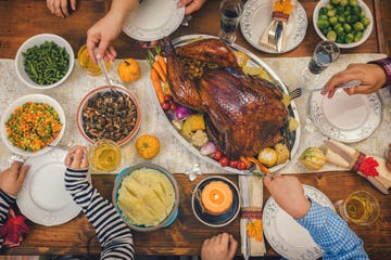 traditional stuffed thanksgiving turkey dinner