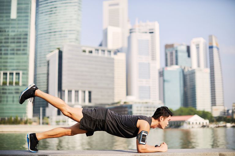 Practicing and running in Singapore's Marina Bay waterfront, Asia