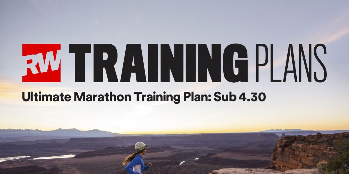 16-week marathon training plan for runners looking to run sub 4