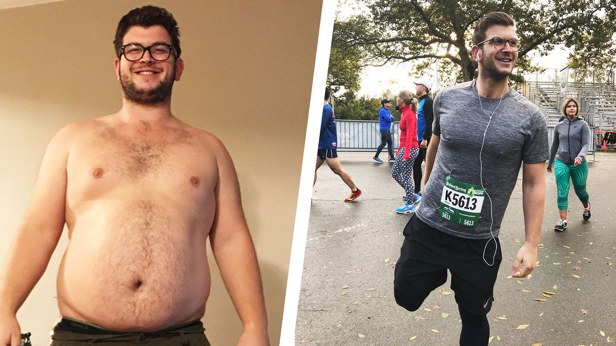 before and after running men