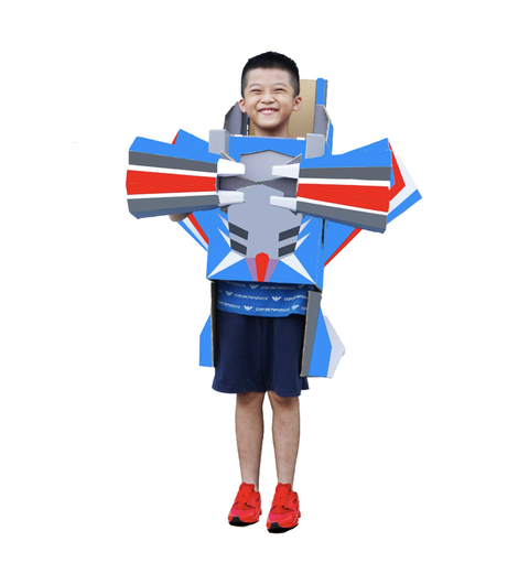 transformers halloween costume ideas, kid dressed in a diy jet costume