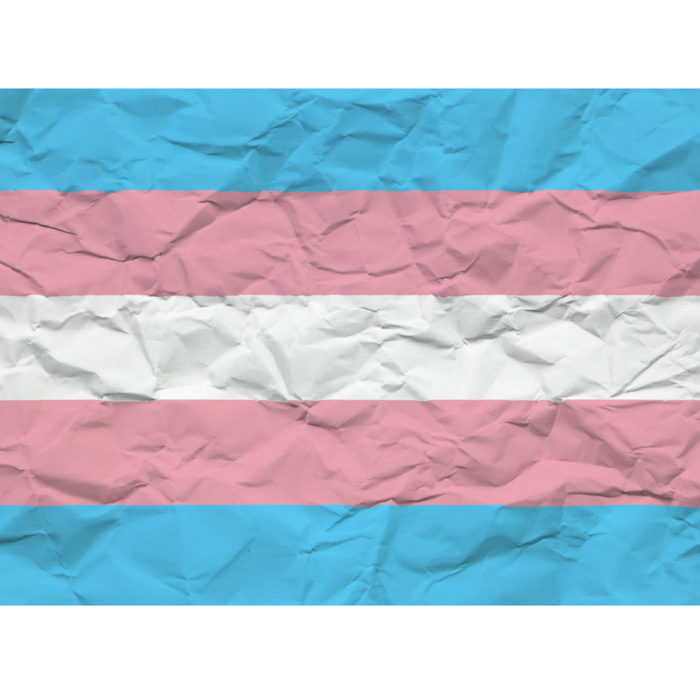 crumpled trans flag