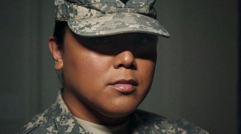 Male to female transgender soldier.  