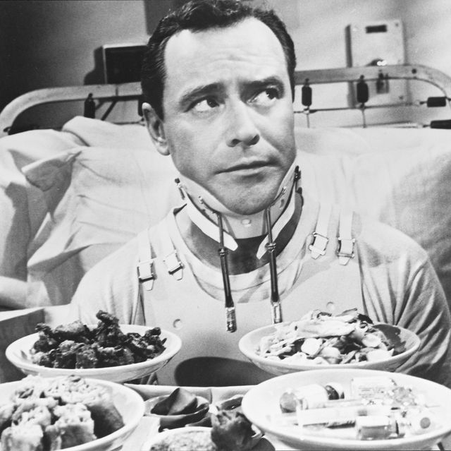 jack lemmon 1925 2001, us actor, in hospital with his neck in a brace, in an image issued publicity for the film, the fortune cookie, usa, 1966 also released as meet whiplash willie, the comedy directed by billy wilder 19062002 starred lemmon as harry hinkle photo by silver screen collectiongetty images