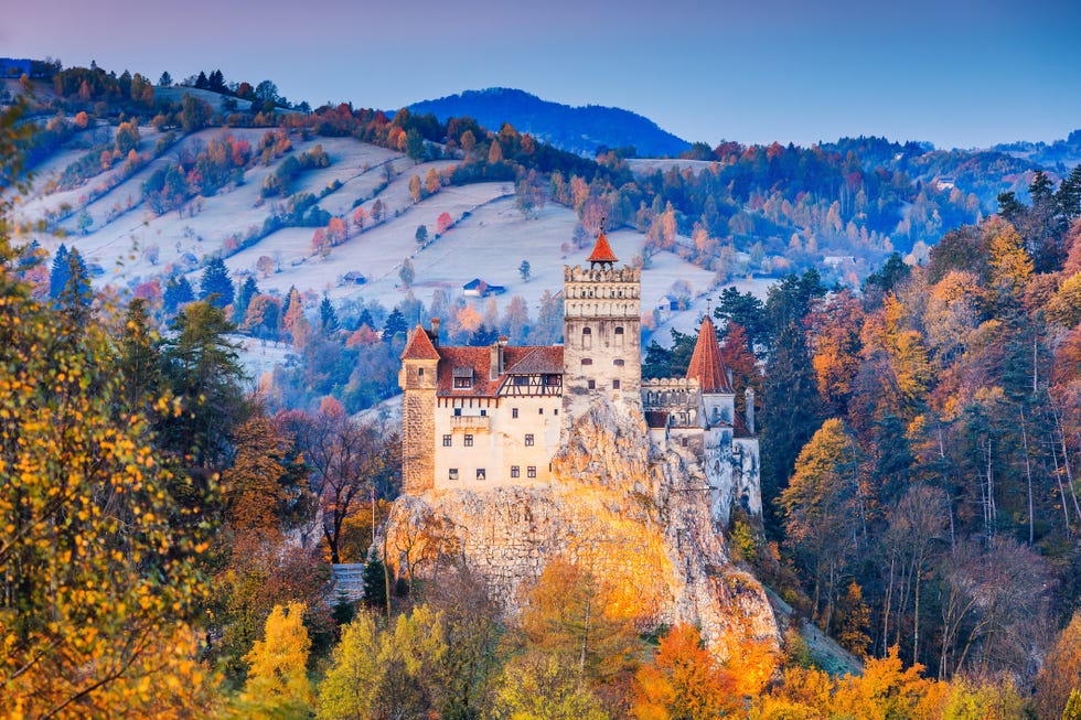 brasov, transylvania romania november 2, 2020 the medieval castle of bran, known for the myth of dracula