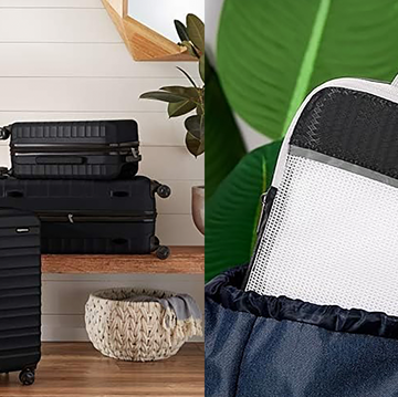 amazon basics luggage and the gonex compression packing cubes are two good housekeeping picks for best travel gifts for dads