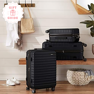 amazon basics luggage and the gonex compression packing cubes are two good housekeeping picks for best travel gifts for dads