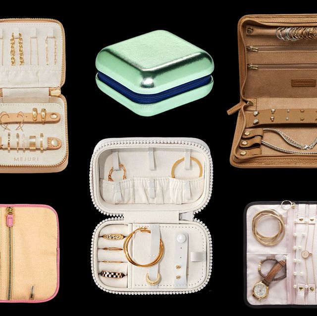 BAGSMART Jewelry Organizer Bag Travel Jewelry Storage Cases for Necklace, Earrings, Rings, Bracelet, Blue, Women's, Size: Medium