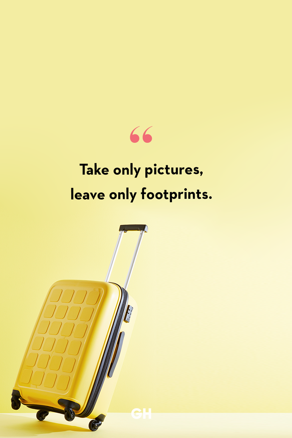 a quote slide with a yellow rolling suitcase