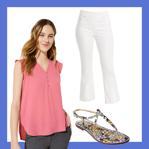 Clothing, White, Footwear, Pink, Jeans, Shoe, Fashion, Magenta, Sleeve, Trousers, 