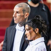 travis barker and kourtney kardashian at the 2022 met gala