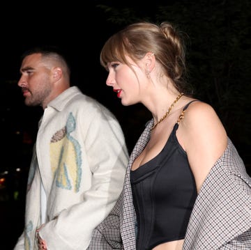 Travis Kelce and Taylor Swift at SNL Season Premiere Party travis kelce and taylor swift at snl season premiere party