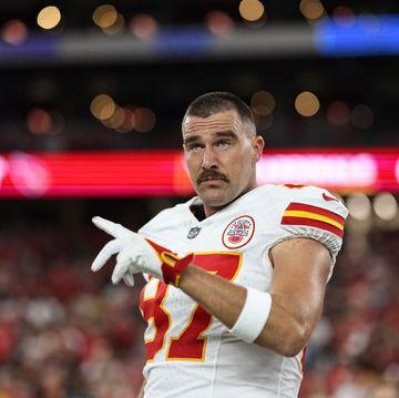 glendale, arizona august 19 travis kelce 87 of the kansas city chiefs reacts prior to an nfl preseason football game between the arizona cardinals and the kansas city chiefs at state farm stadium on august 19, 2023 in glendale, arizona photo by michael owensgetty images
