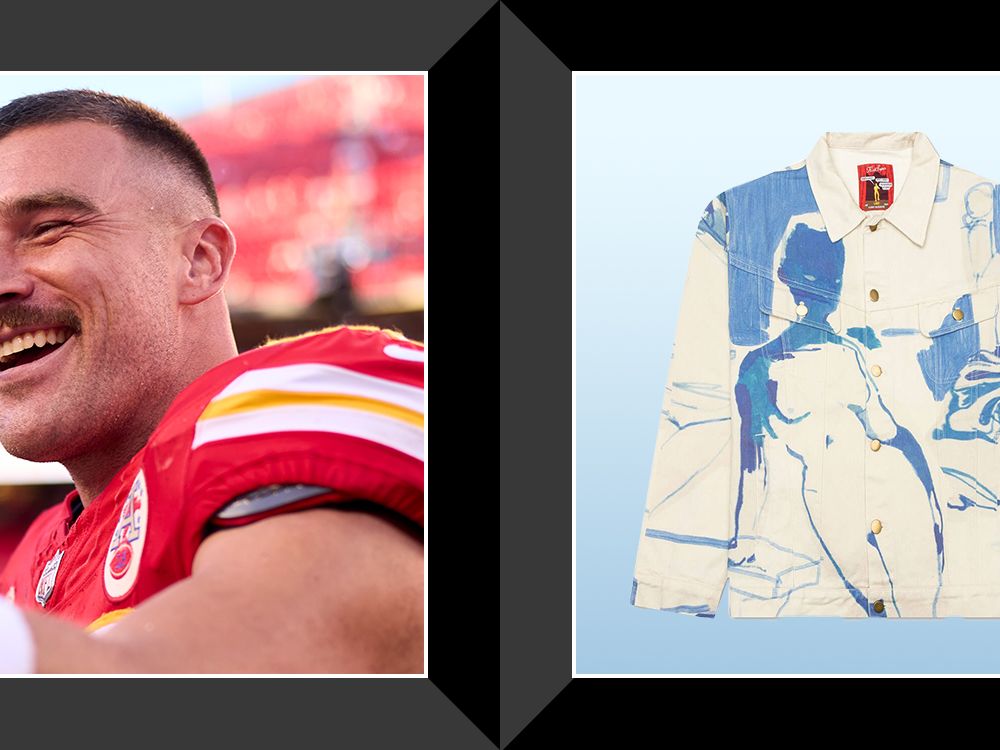 Buy the Denim Jacket Travis Kelce Wore as a Nod To Taylor Swift