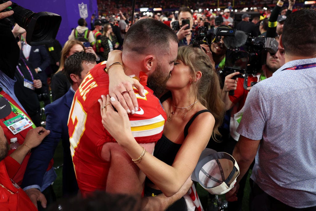 Travis Kelce Kisses Taylor Swift in New Video: Inside His Support of  'Tortured Poets'