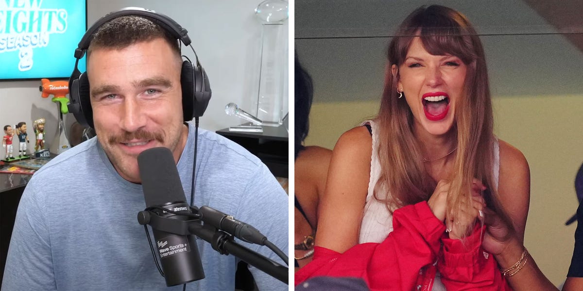 Travis Kelce Talks Taylor Swift Romance Rumors on Podcast