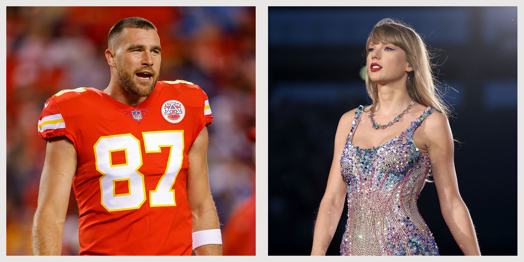 Travis Kelce wears '1989' inspired suit as he leaves Chiefs game with  Taylor Swift