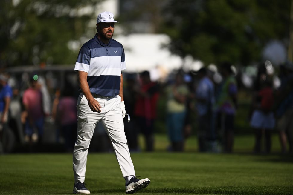 Travis Kelce en Lake Tahoe, Nevada, para la ronda final del Campeonato Americano del Siglo el 13 de julio.