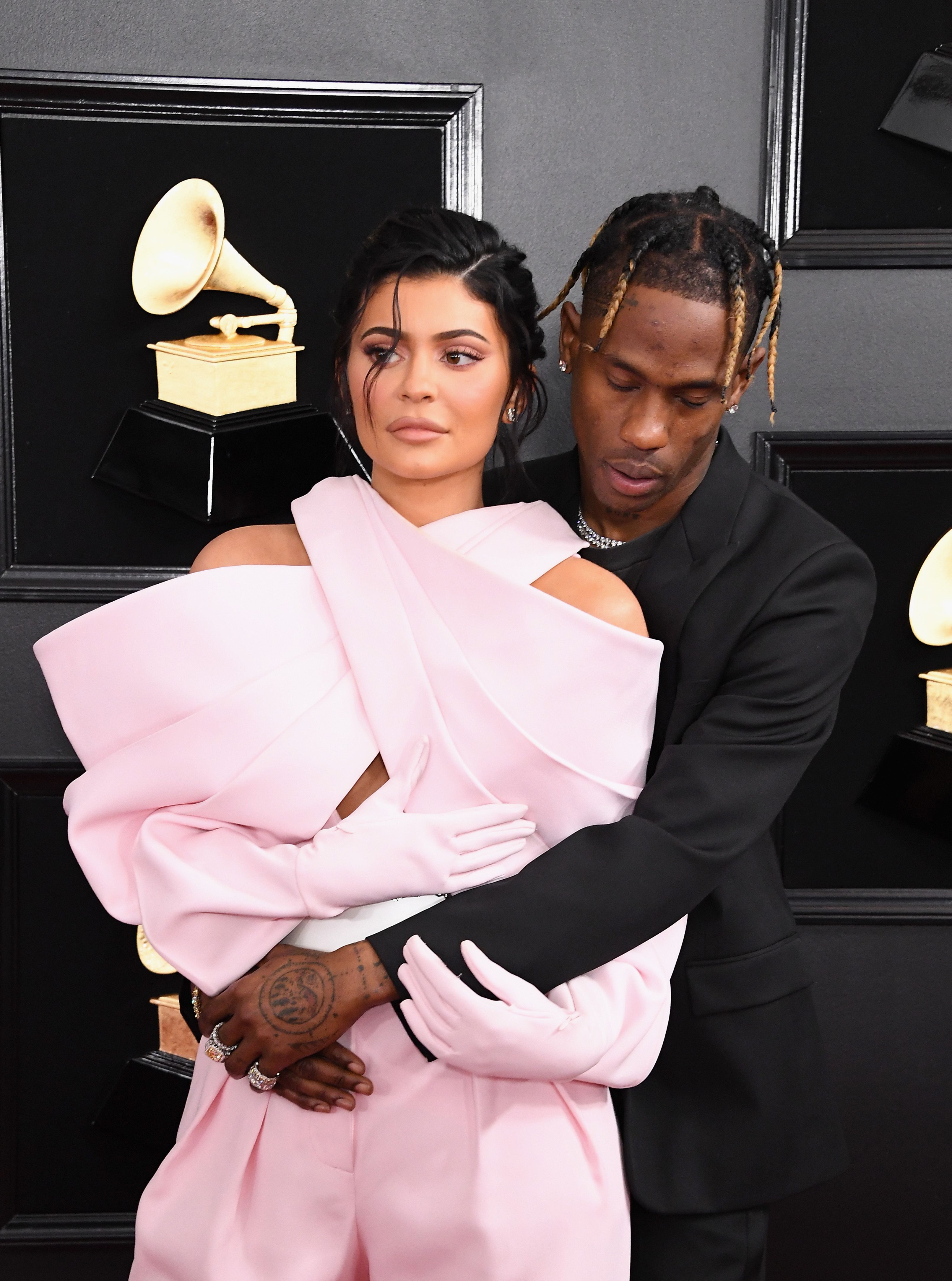 Kylie Jenner and Travis Scott 2019 Grammys Red Carpet