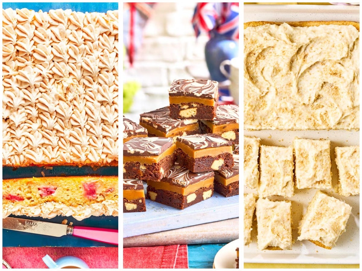three types of desserts displayed side by side