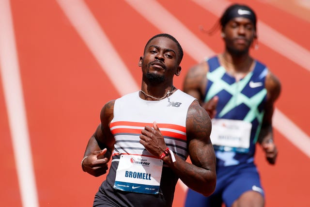 trayvon bromell corre los 100 metros lisos