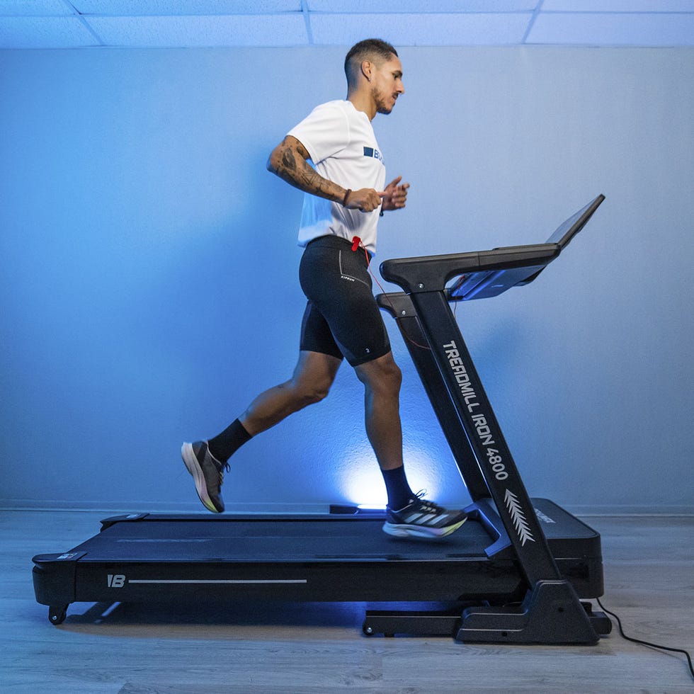person running on a treadmill