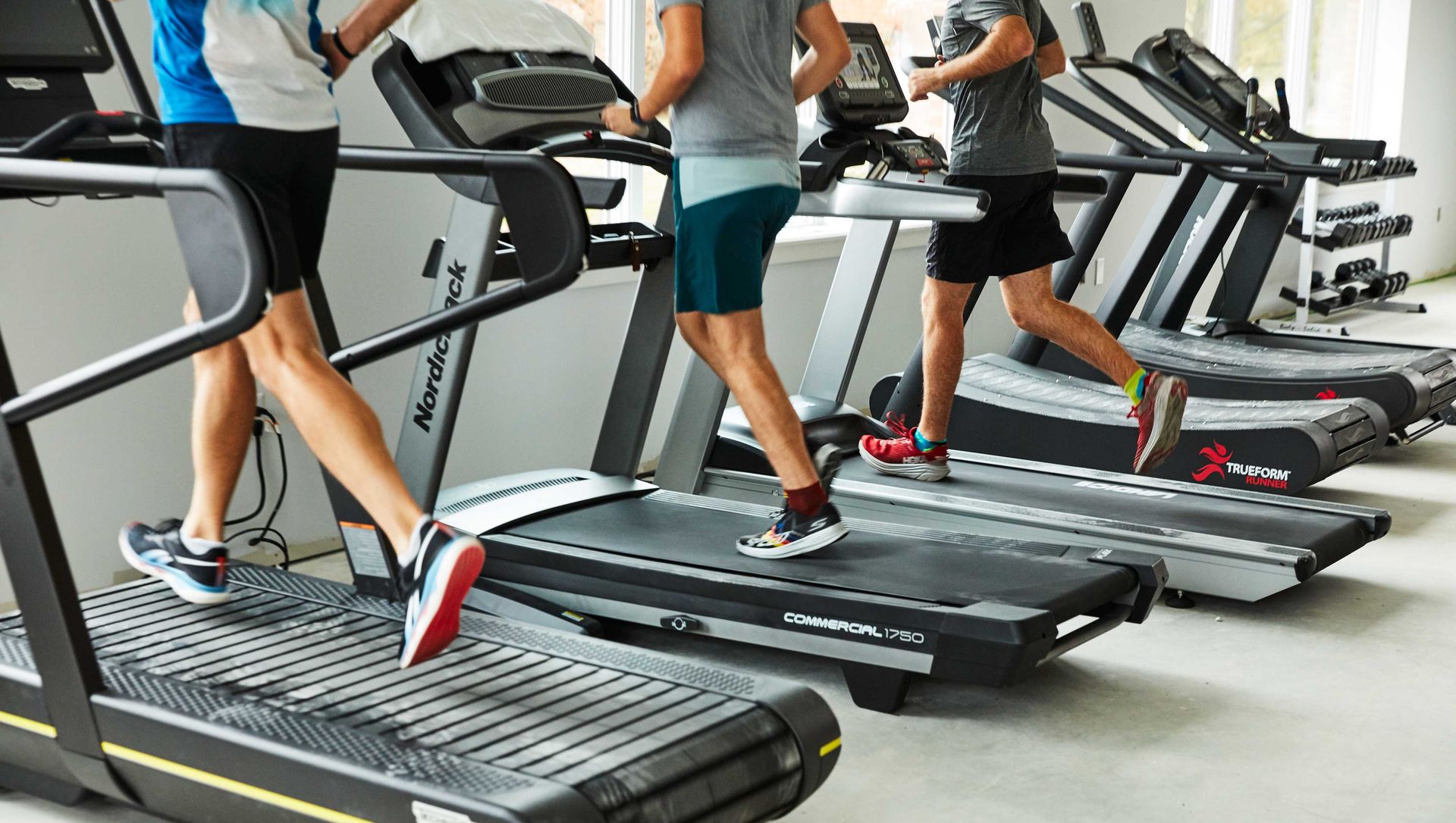 runners on treadmills