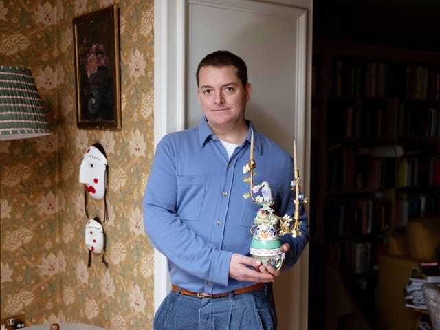 luc goidadin smythson creative director of smythson at his home in somerset with his treasured object