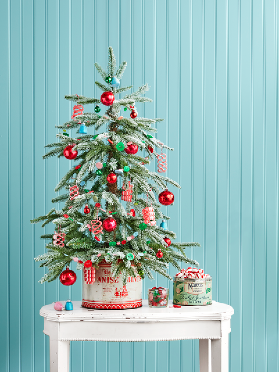 tree in christmas pot