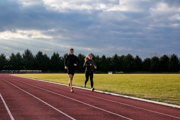 runners running on a track