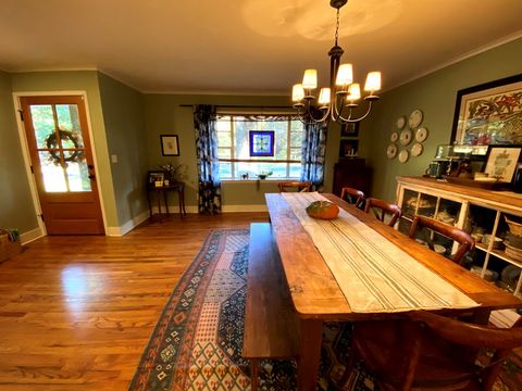 entryway with large wood dining table