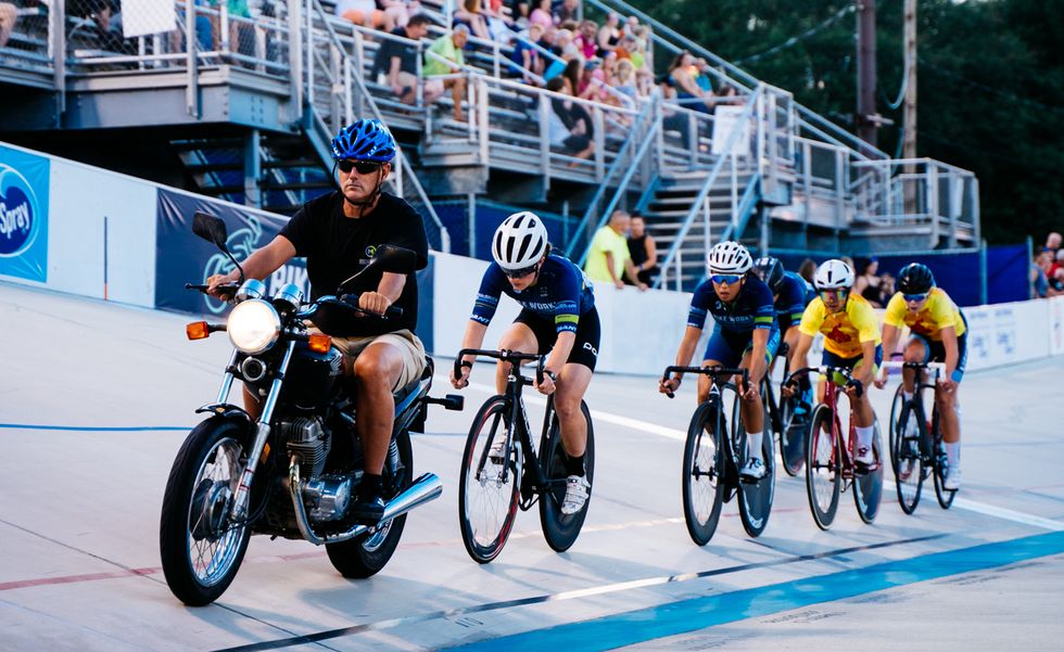 motorpacing on august 21 2021 at the valley preferred cycling center velodrome in trexlertown