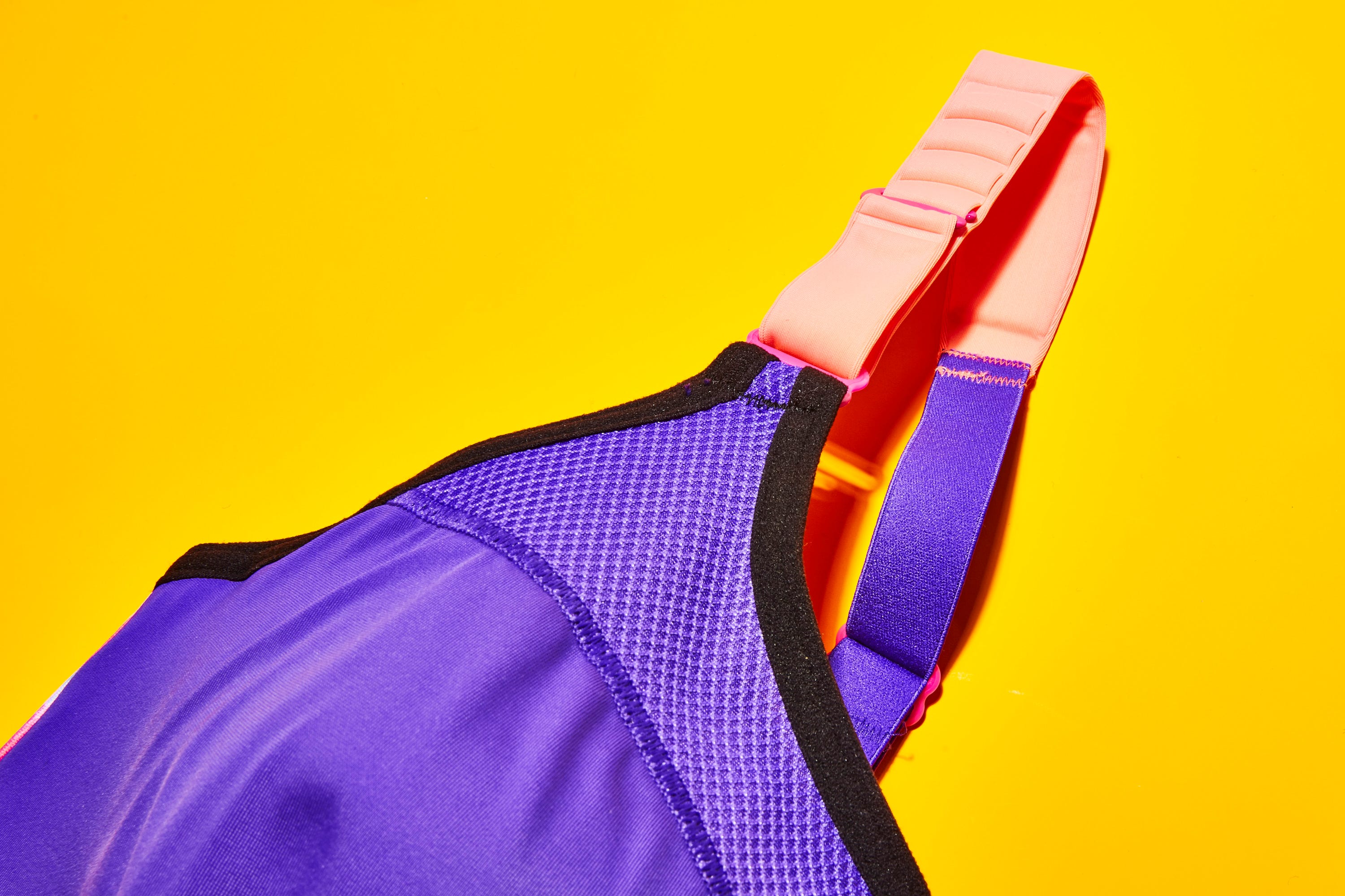 Yellow, Purple, Violet, Electric blue, Shoulder, Sportswear, Joint, Footwear, Jacket, 