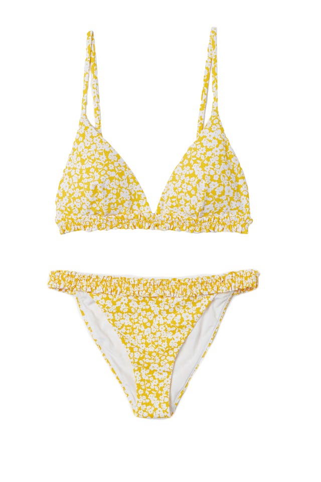 Shop Kendall Jenner's Yellow Floral and Cherry Bikini Sets