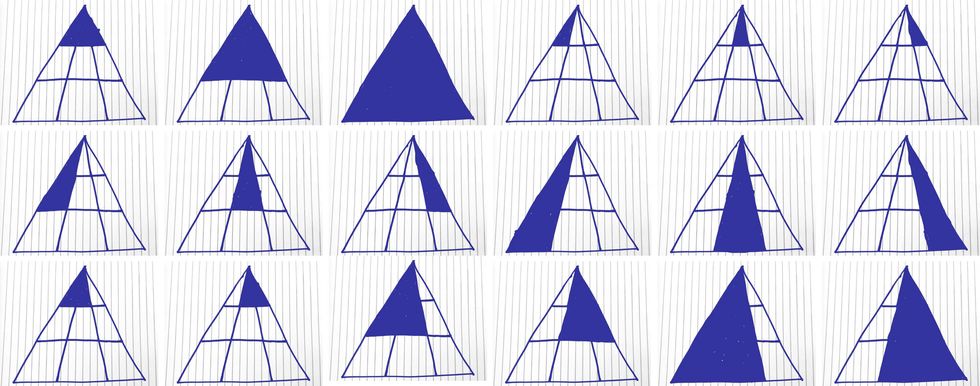 Triangle, Triangle, Line, Electric blue, Cone, Sail, Symmetry, 