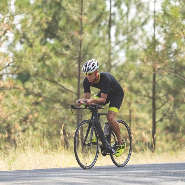 Triathlete Doing Cycling Stage