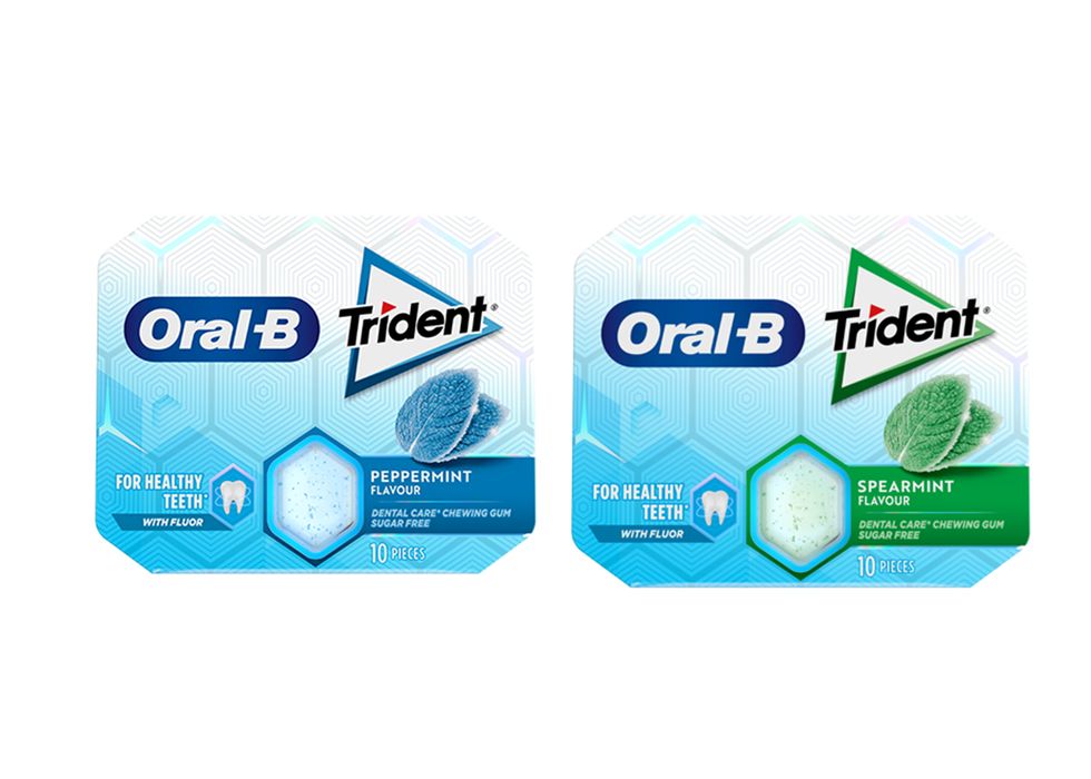 chicles trident  oral b