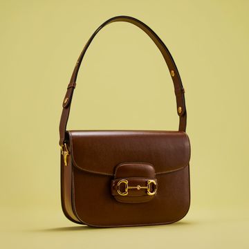 a brown leather purse