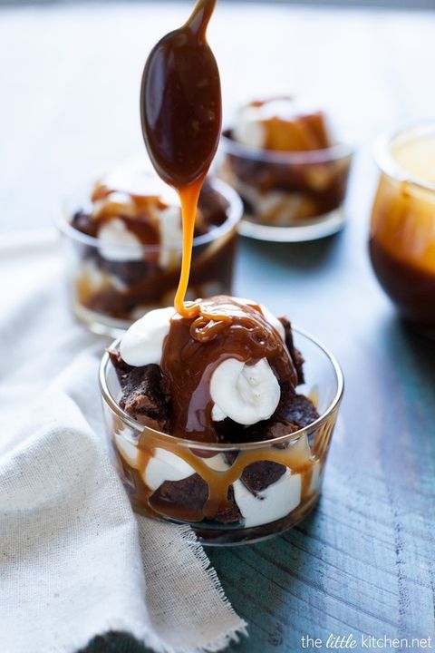 trifle recipes salted caramel brownie trifles