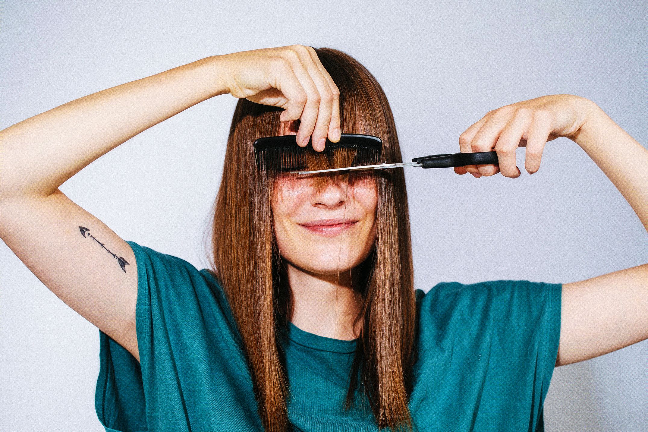 Trimming hair on sale at home