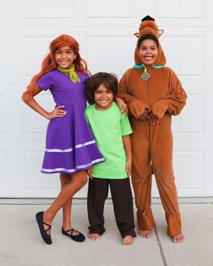 trio halloween costumes scooby doo