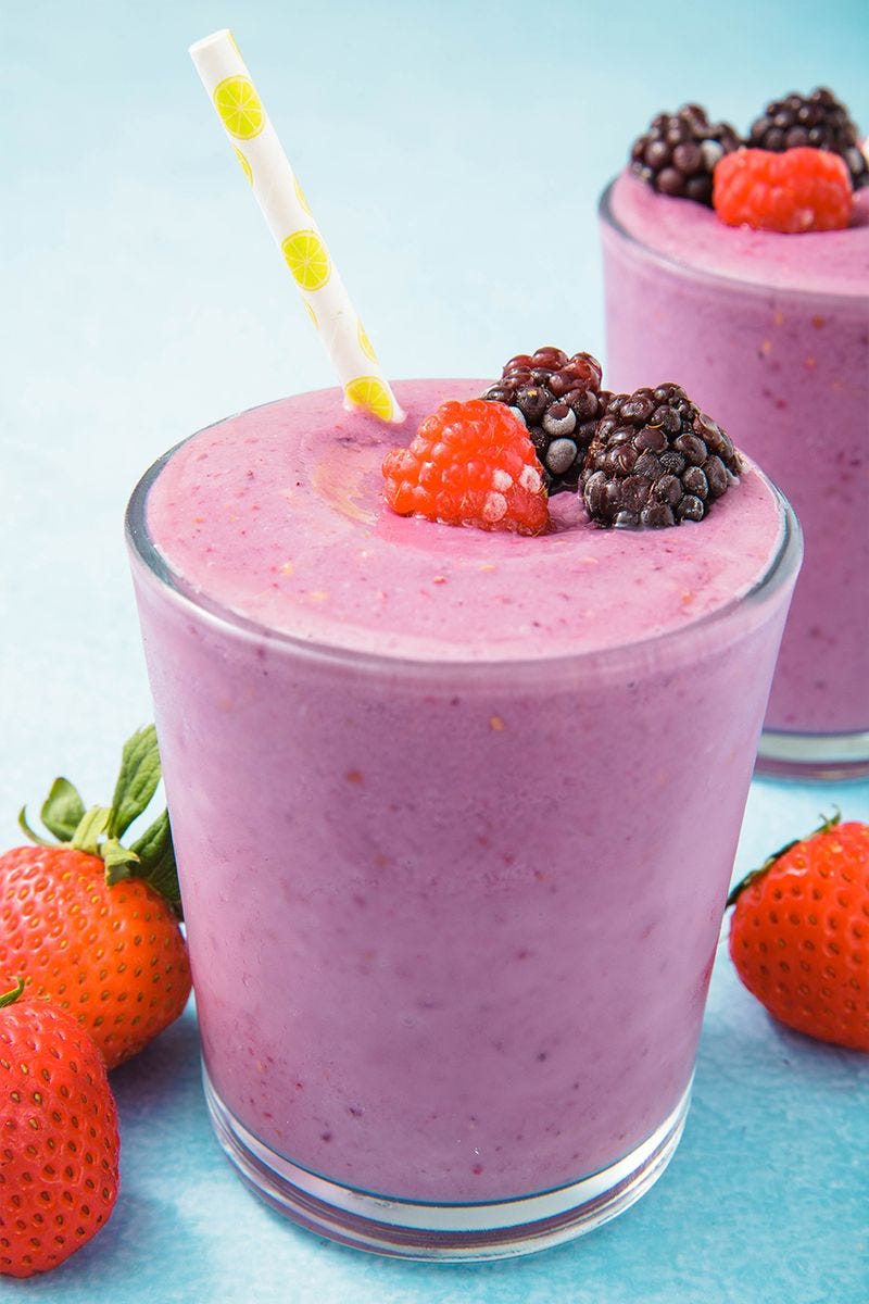 batido de frutos rojos