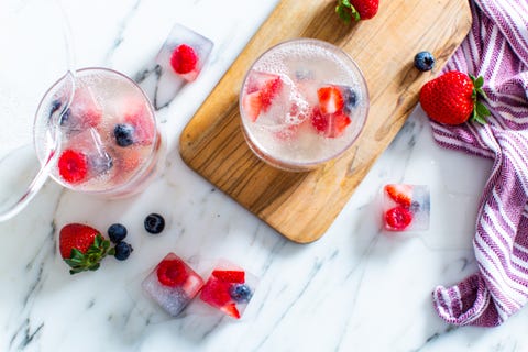 triple berry sparklers mocktails