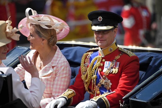 prince edward, earl of wessex, sophie, countess of wessex during the trooping the colour parade