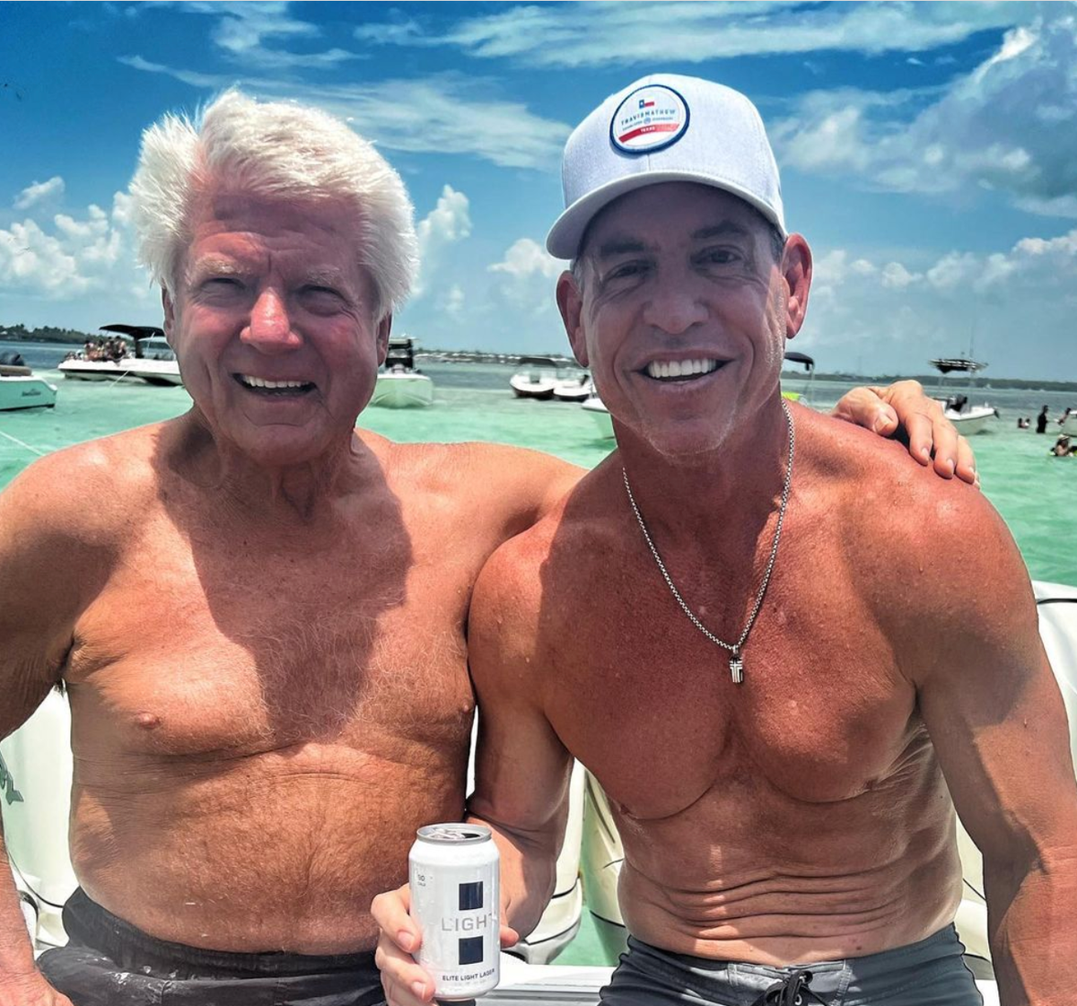 Troy Aikman Is Looking Jacked at 55 in Shirtless Beach Photo