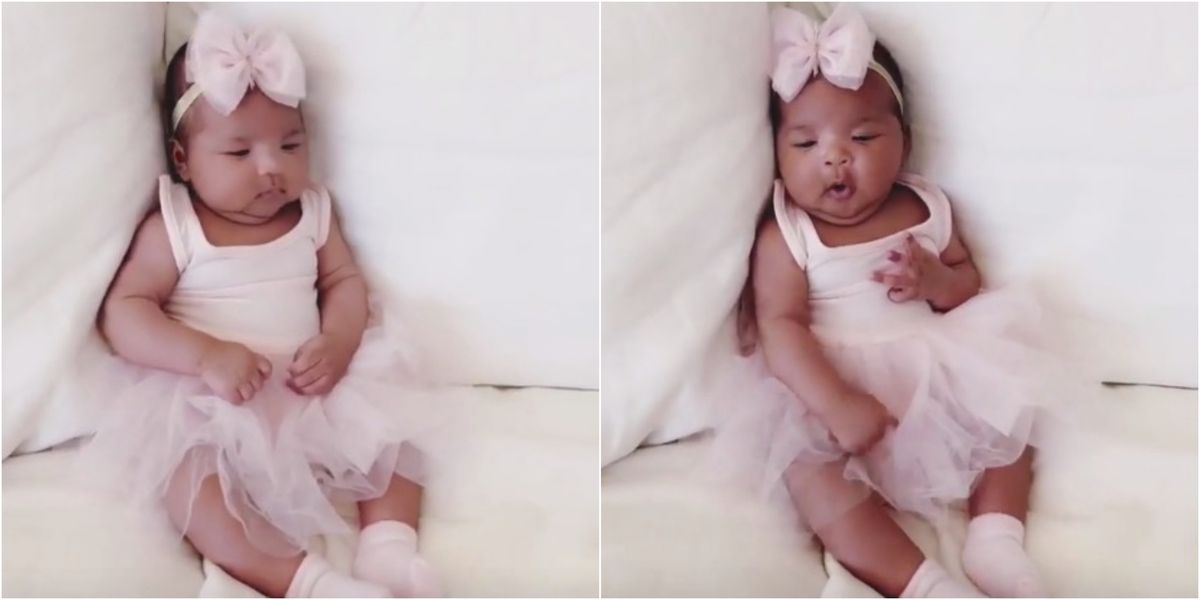 Khloé Kardashian Shared A Video Of Baby True Thompson Sneezing In A Pink  Bow And Heck It's Adorable